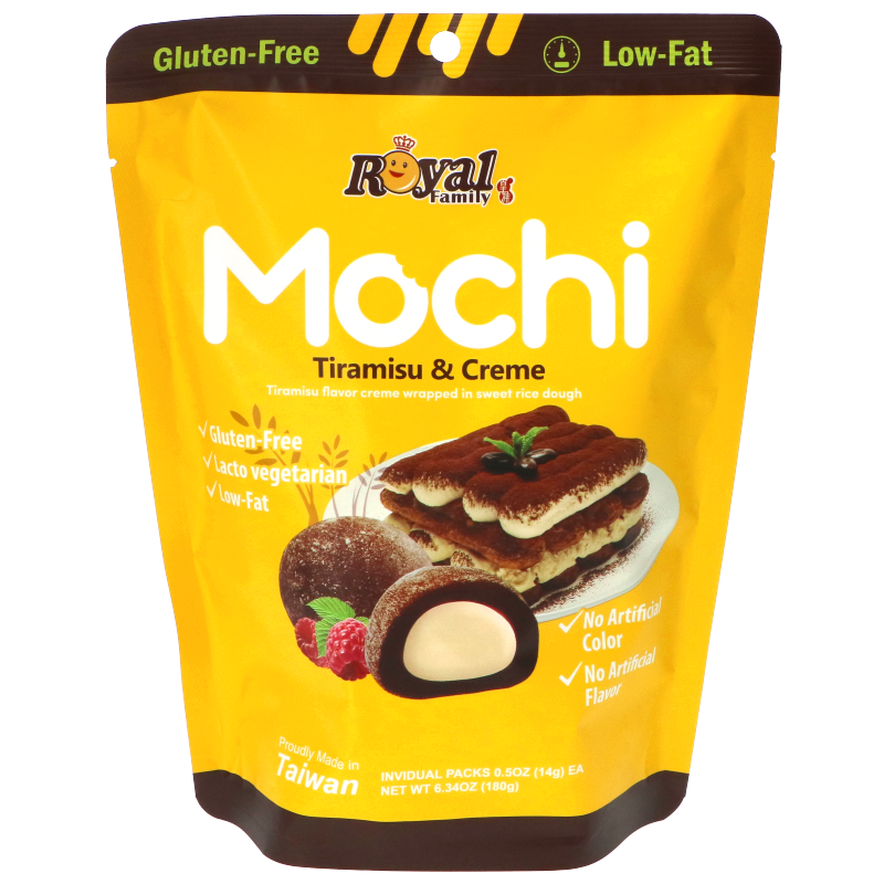 Royal family Mochi tiramisu and creme