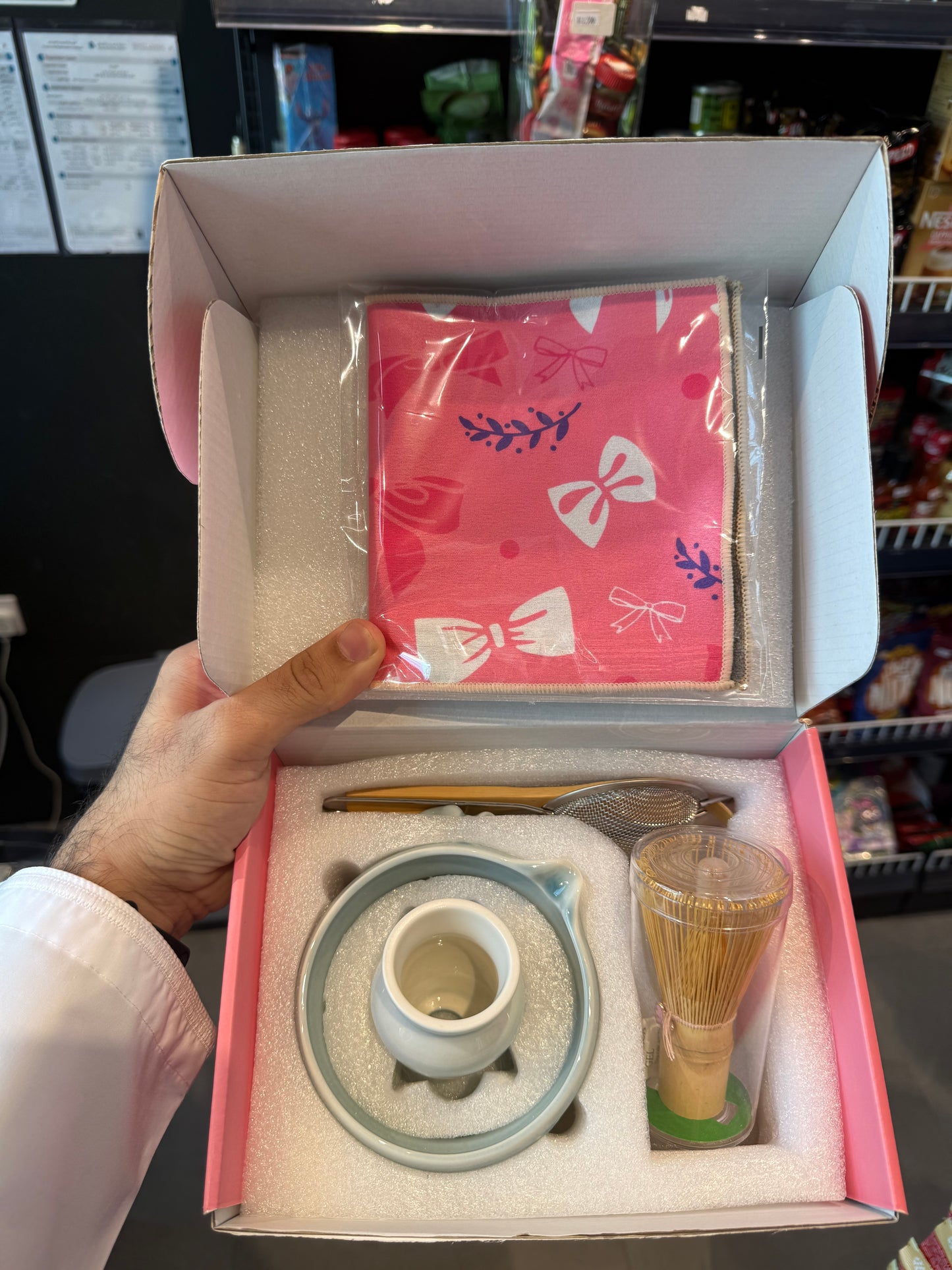 7pcs matcha tea set kit pink