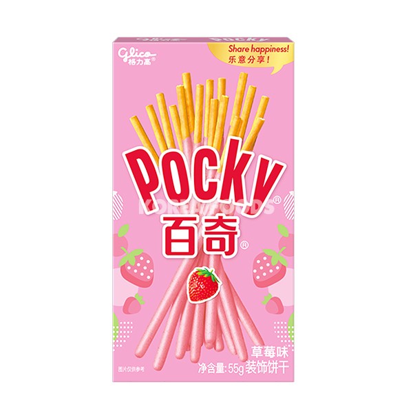Pocky strawberry sticks أعواد الفراولة بوكي