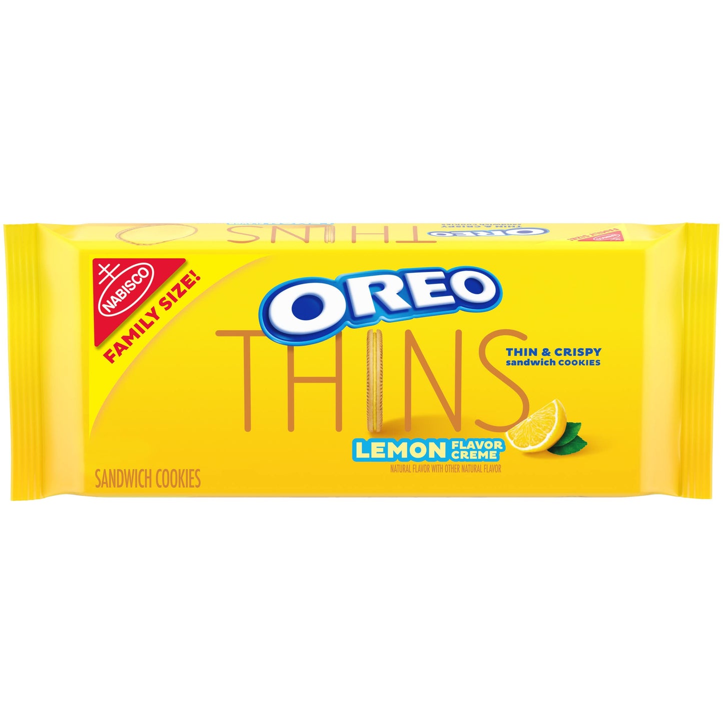 Oreo thins lemon creme chocolate sandwich cookies family size