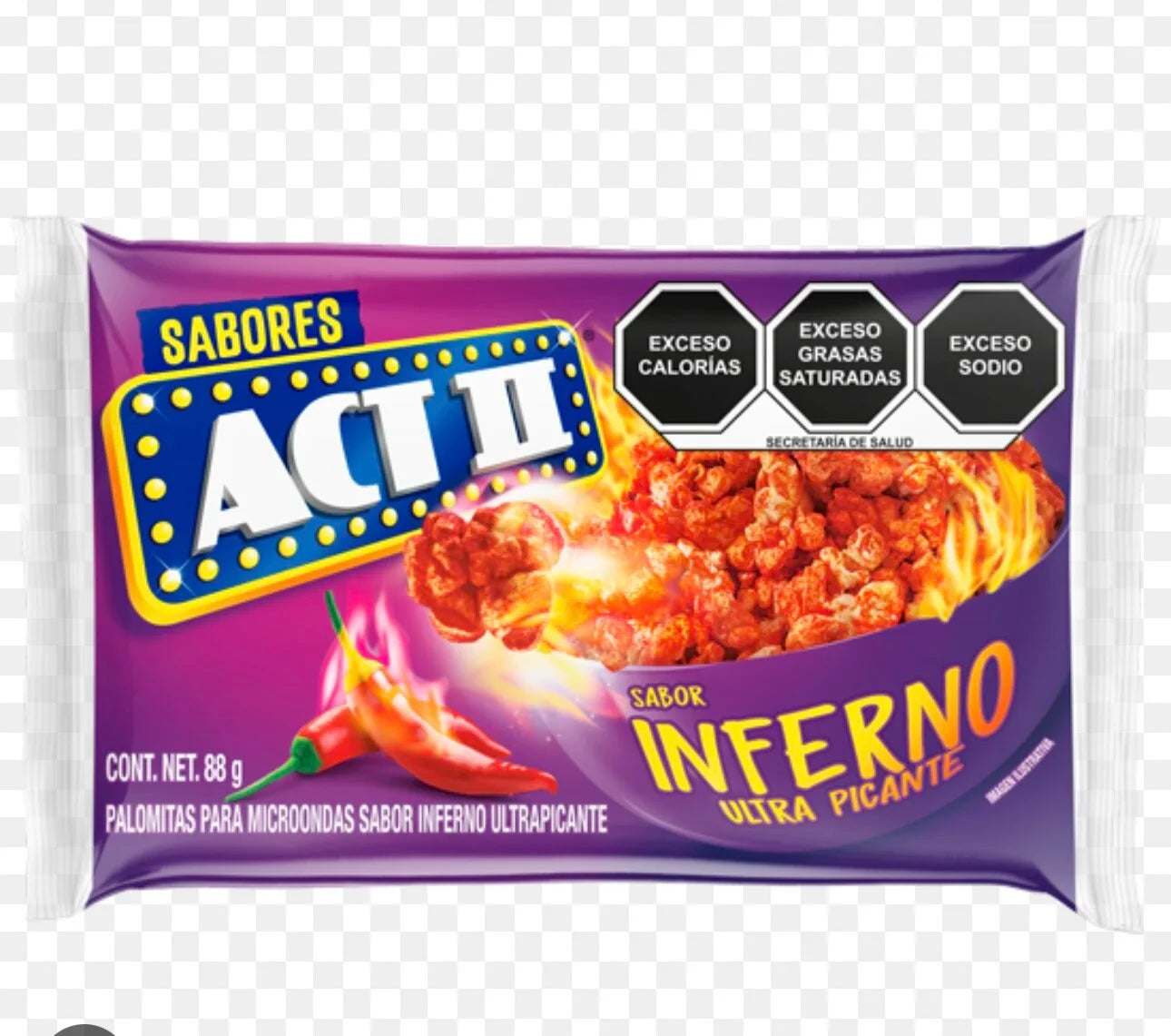 Act ll palomitas inferno pop corn 88g