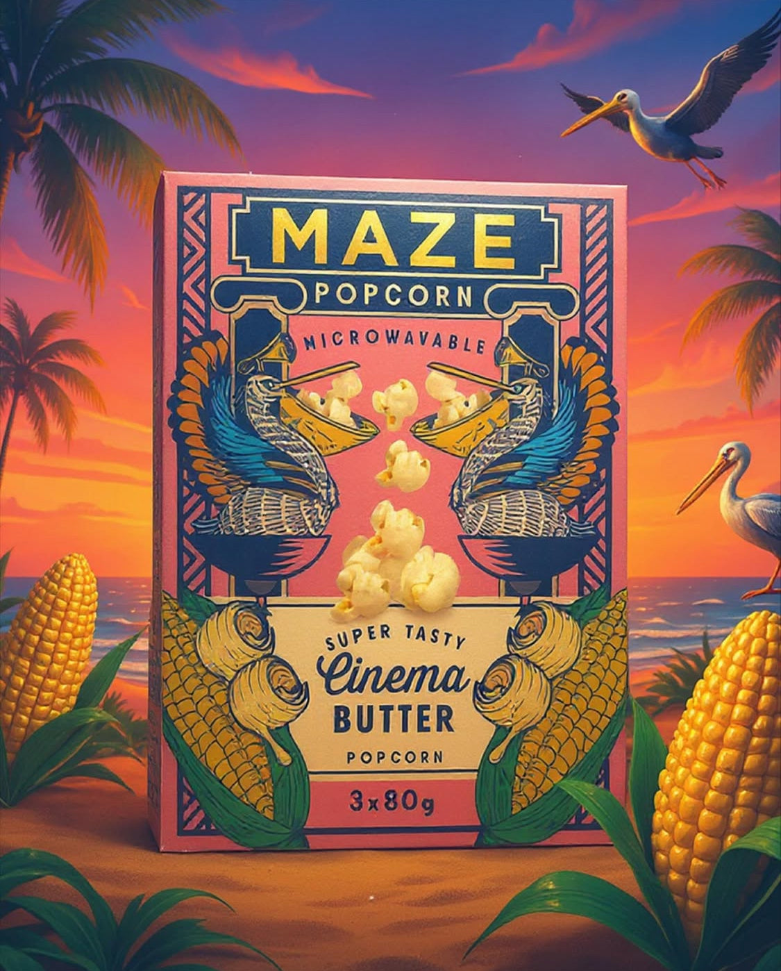 Snack maze popcorn cinema butterr