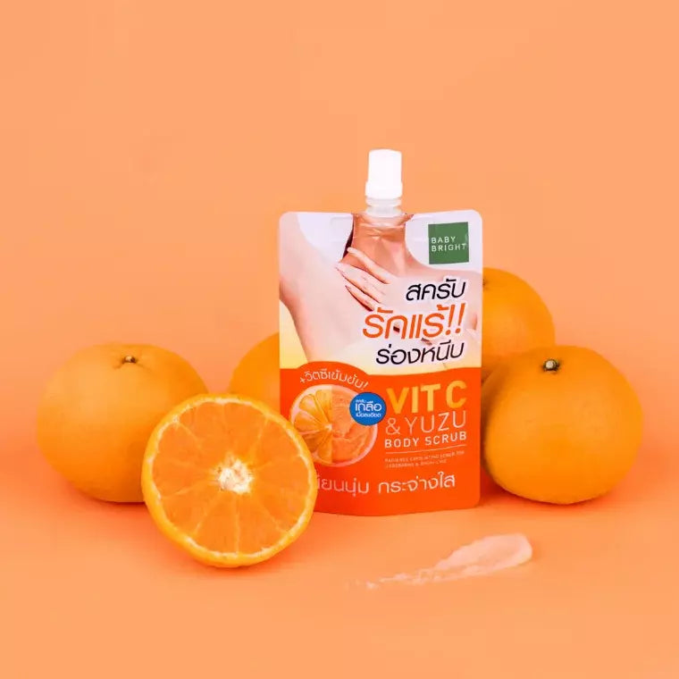 Vit c & yuzu body scrub baby bright khad