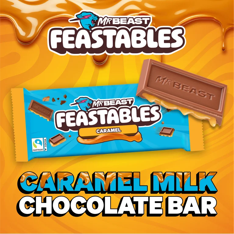Mr beast feastables caramel milk chocolate bar