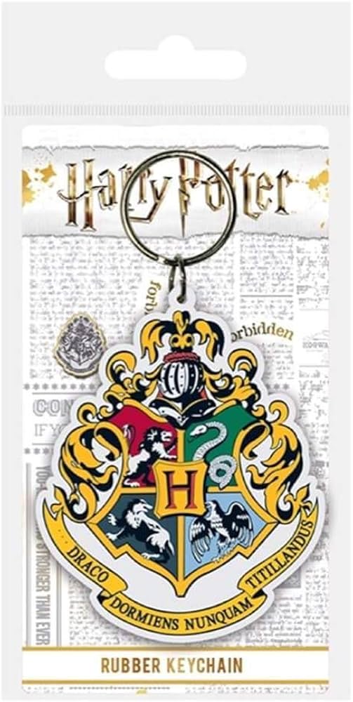 Harry potter hogwrats flags rubber keychain سلسلة مفاتيح مطاطية عليها أعلام هاري بوتر هوجورتس