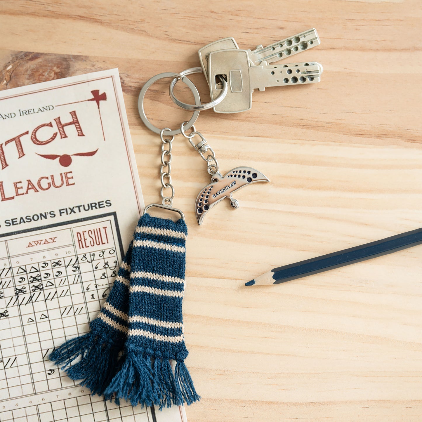 Harry potter scarf ravenclaw keychain سلسلة مفاتيح هاري بوتر على شكل وشاح رافينكلو