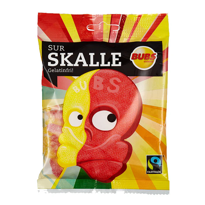 Bubs sour skalle foam candy 90g