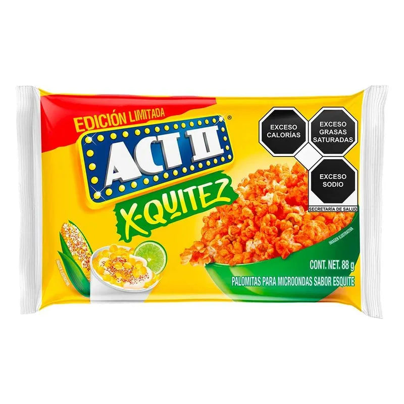 Act ll palomitas all x quite pop corn 88g mexico 🇲🇽 فشار الذرة 88 جرام المكسيك