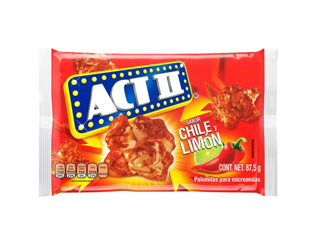 Act ll palomitas chilly limon pop corn 88g mexico 🇲🇽