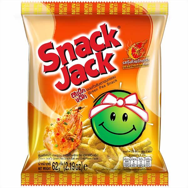 Snack Jack Green Pea Snack salt and chilli prawn flavor
