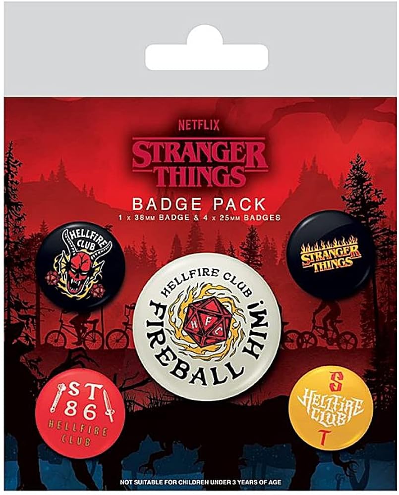 The stranger things badge pack 2 مجموعة شارات مسلسل Stranger Things 2
