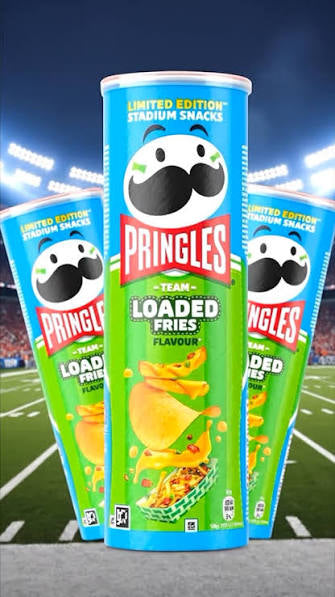 Pringles stadium snack team loaded fries بطاطس برينجلز المحشوة مع وجبات خفيفة لفريق الملعب