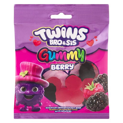 Twins bro & sis gummy berry حلوى التوت للأخوين التوأم
