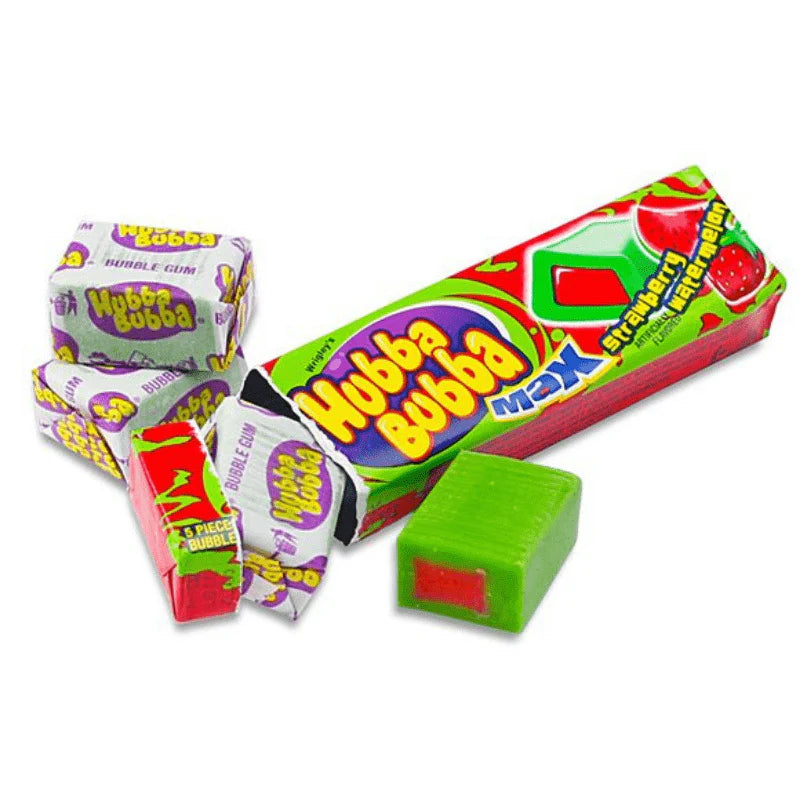 Wrigley’s hubba bubba max strawberry bubble gum