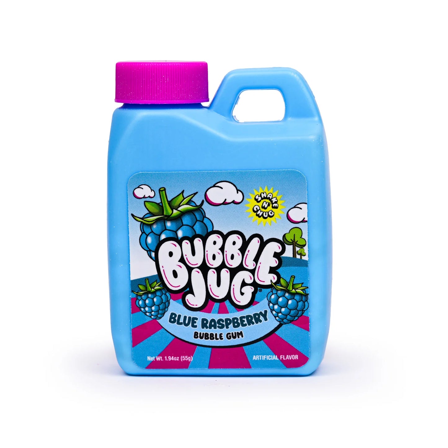 Bubble jug blue raspberry bubble gum