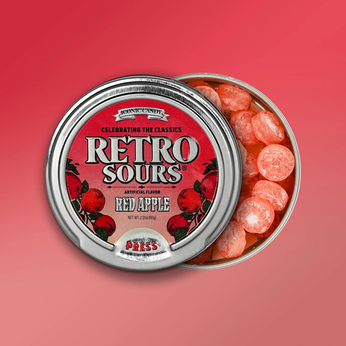 Retro sours red apple flavor