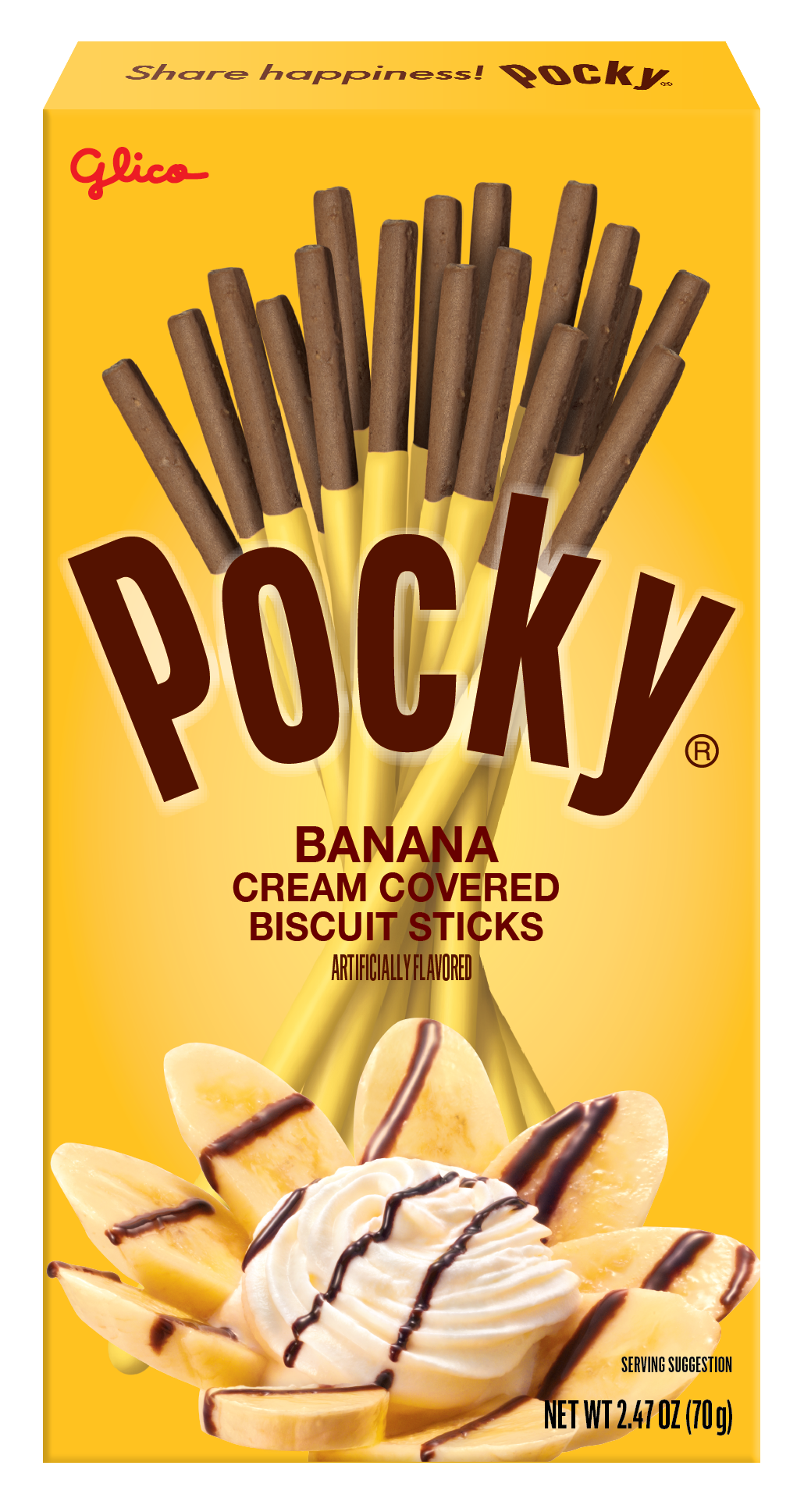 Pocky banana cream coverd biscuit sticks