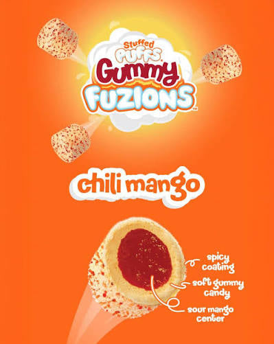 Stuffed puffs gummy fuzions chili mango