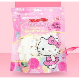 Hello kitty white marshmallow حلوى مارشميلو بيضاء على شكل هيلو كيتي