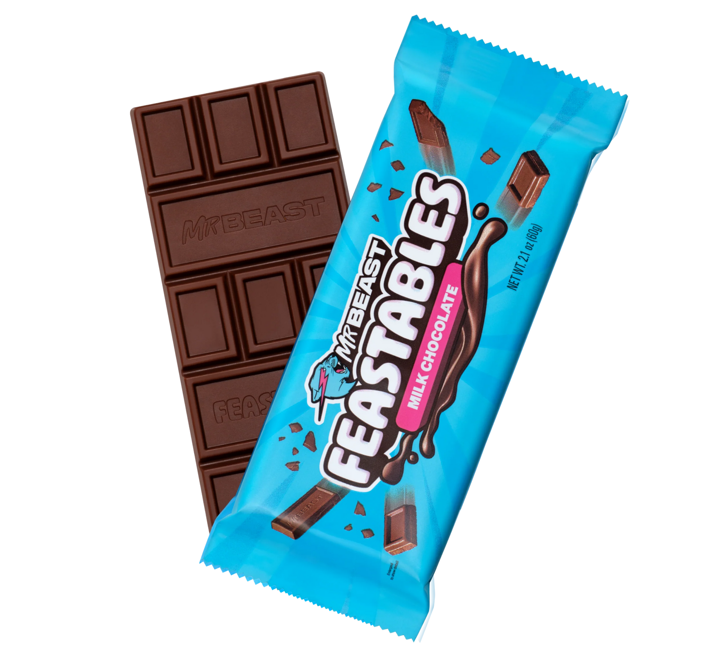 Mr beast feastables milk chocolate .