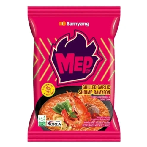 Samyang Mep grilled garlic shrimp ramyeon noodles