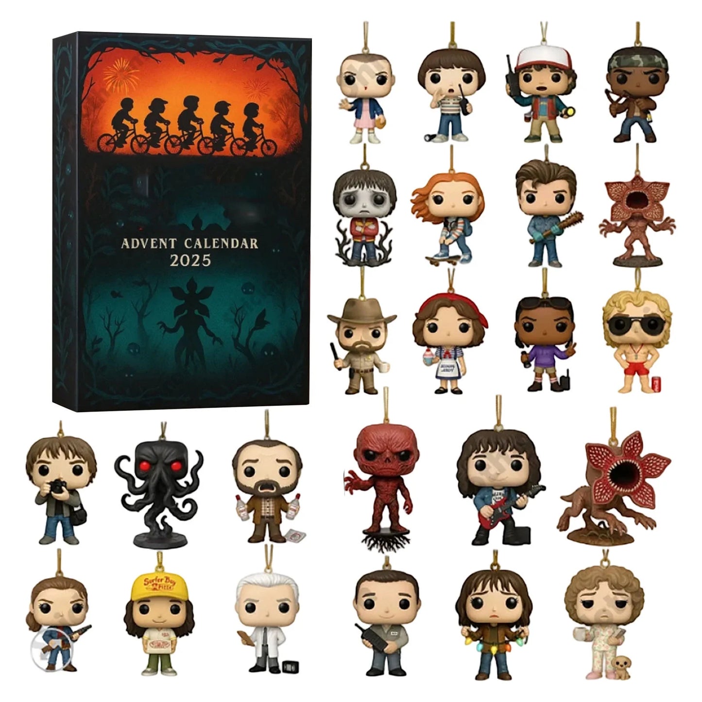 The Stranger Things advent countdown 24 days blind box صندوق مفاجآت العد التنازلي لأحداث Stranger Things لمدة 24 يومًا