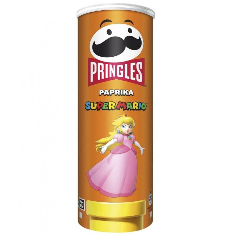 Pringles sour paprika super mario edition برينجلز بنكهة البابريكا الحامضة، إصدار سوبر ماريو