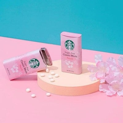 Starbucks suger free classic mints peach flavored
