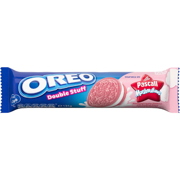 Oreo double stuff pascall marshmallows flavoured cookie sandwich