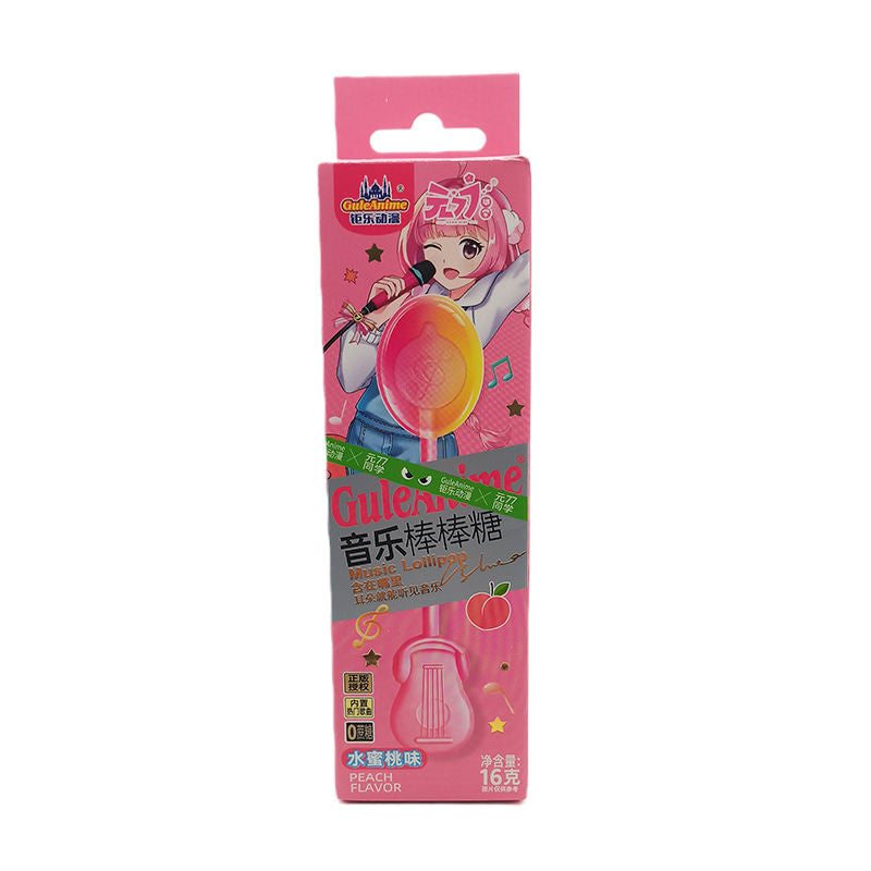 Music lollipop peach flavor