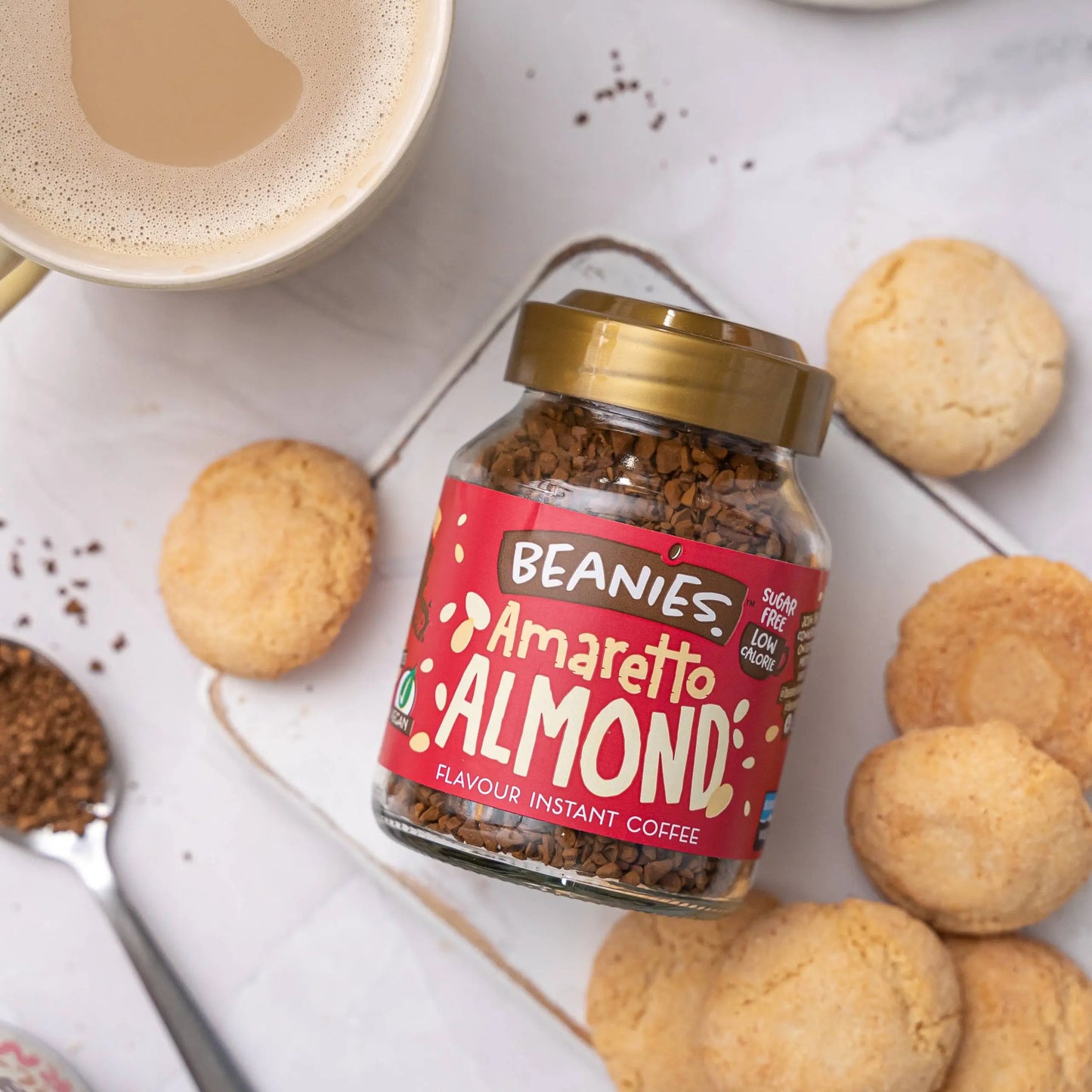 Beanies amaretto almond flavored instant coffee