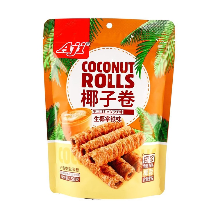 Aji coconut rolls latte