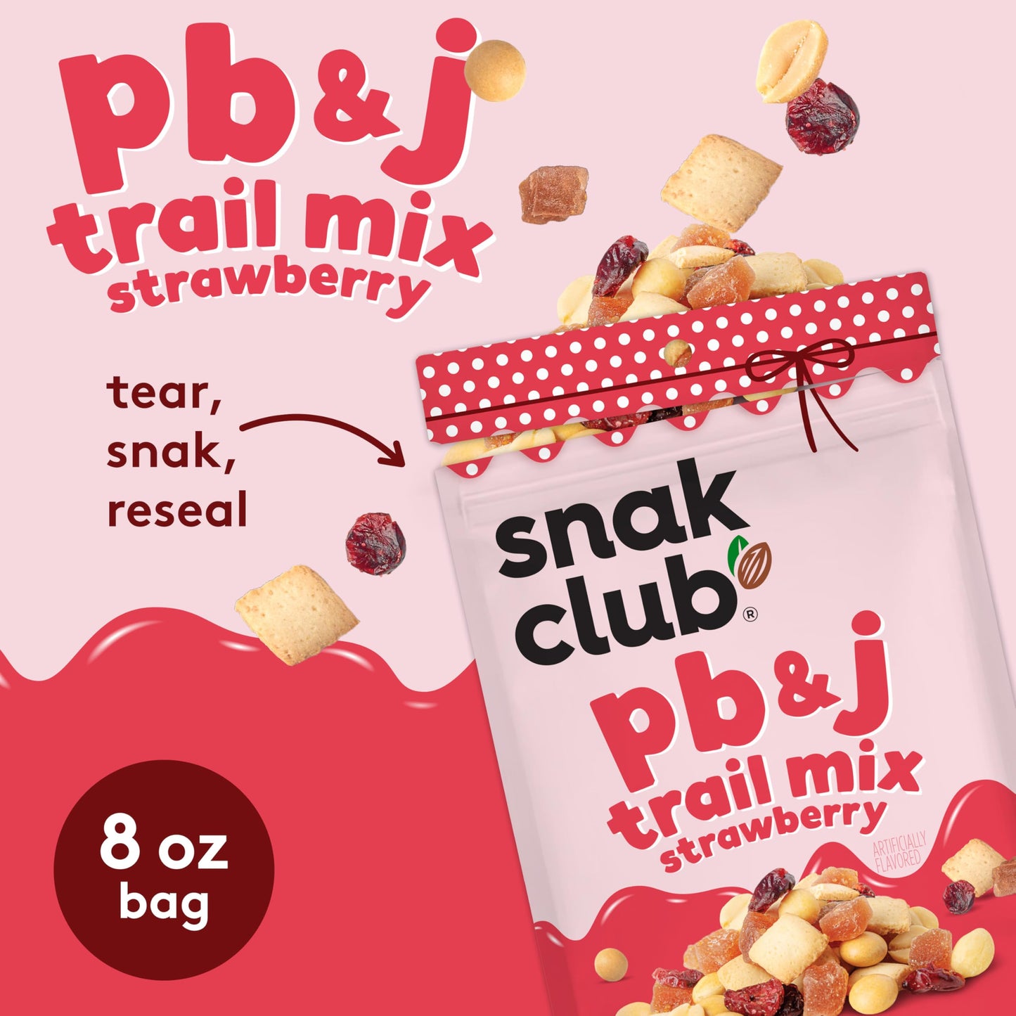 Snack club Pb&J trail mix strawberry