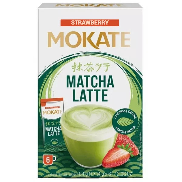 Mokate matcha late strawberry flavor
