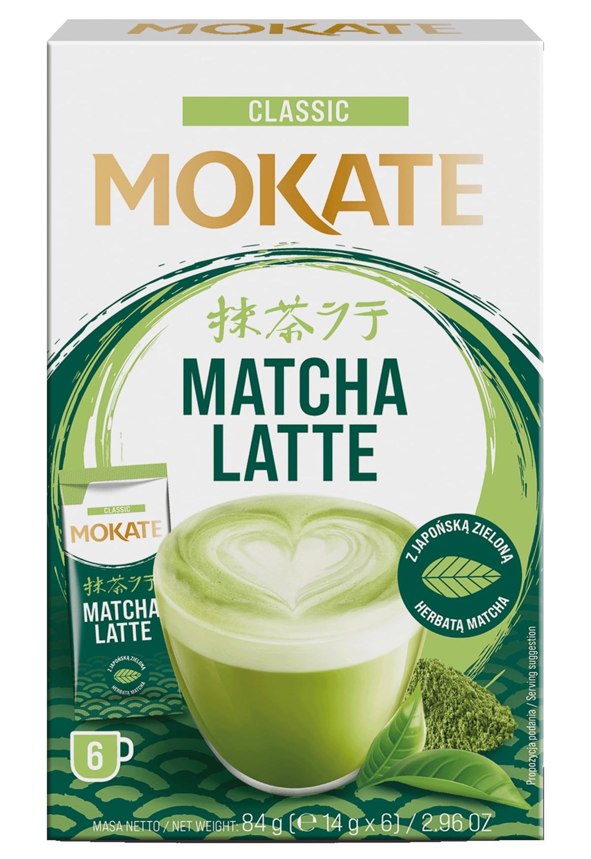Mokate matcha late classic flavor