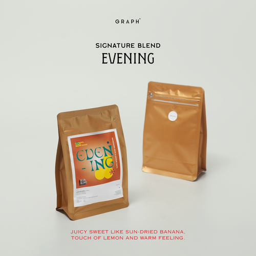 Graph evining coffee (pistachio-honey-brown suger)