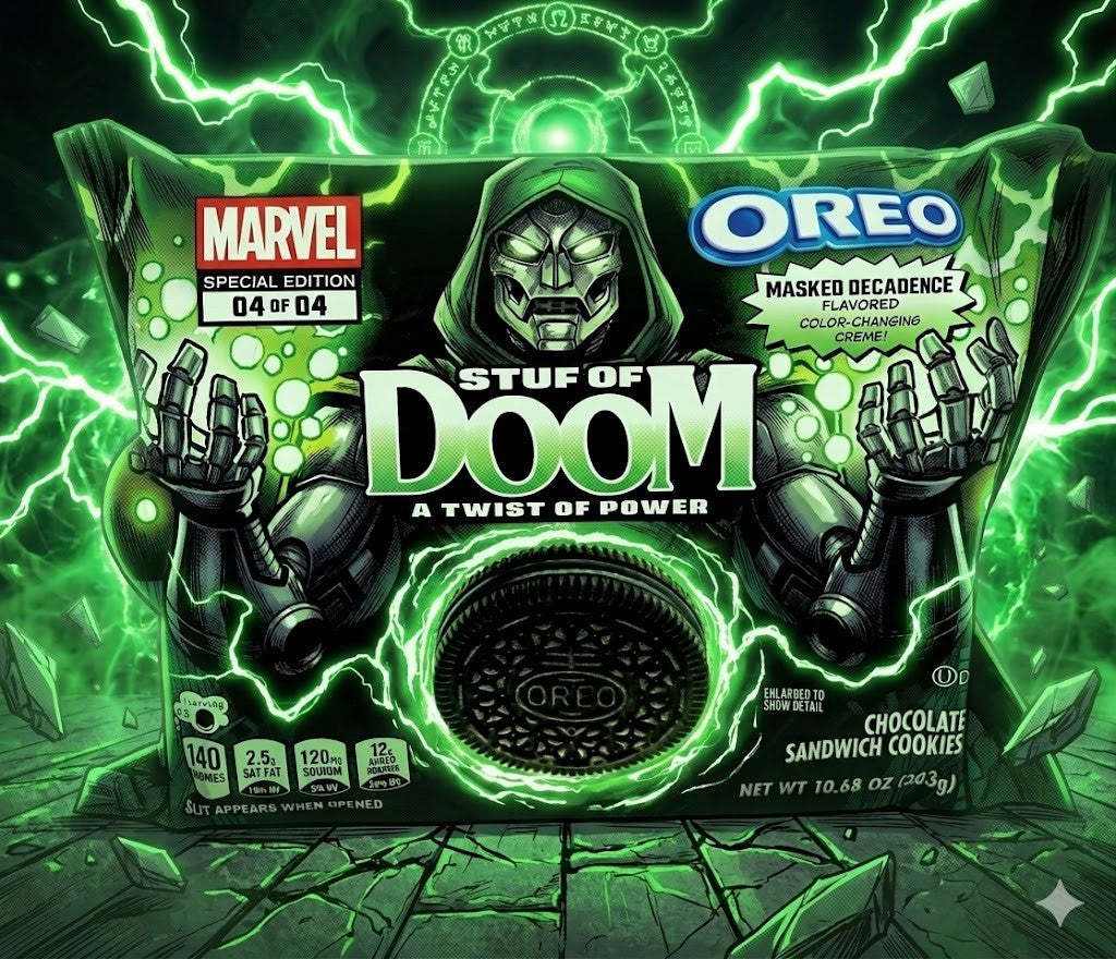 Oreo stuf of doom a twist of power chocolate sandwich cookies special edition
