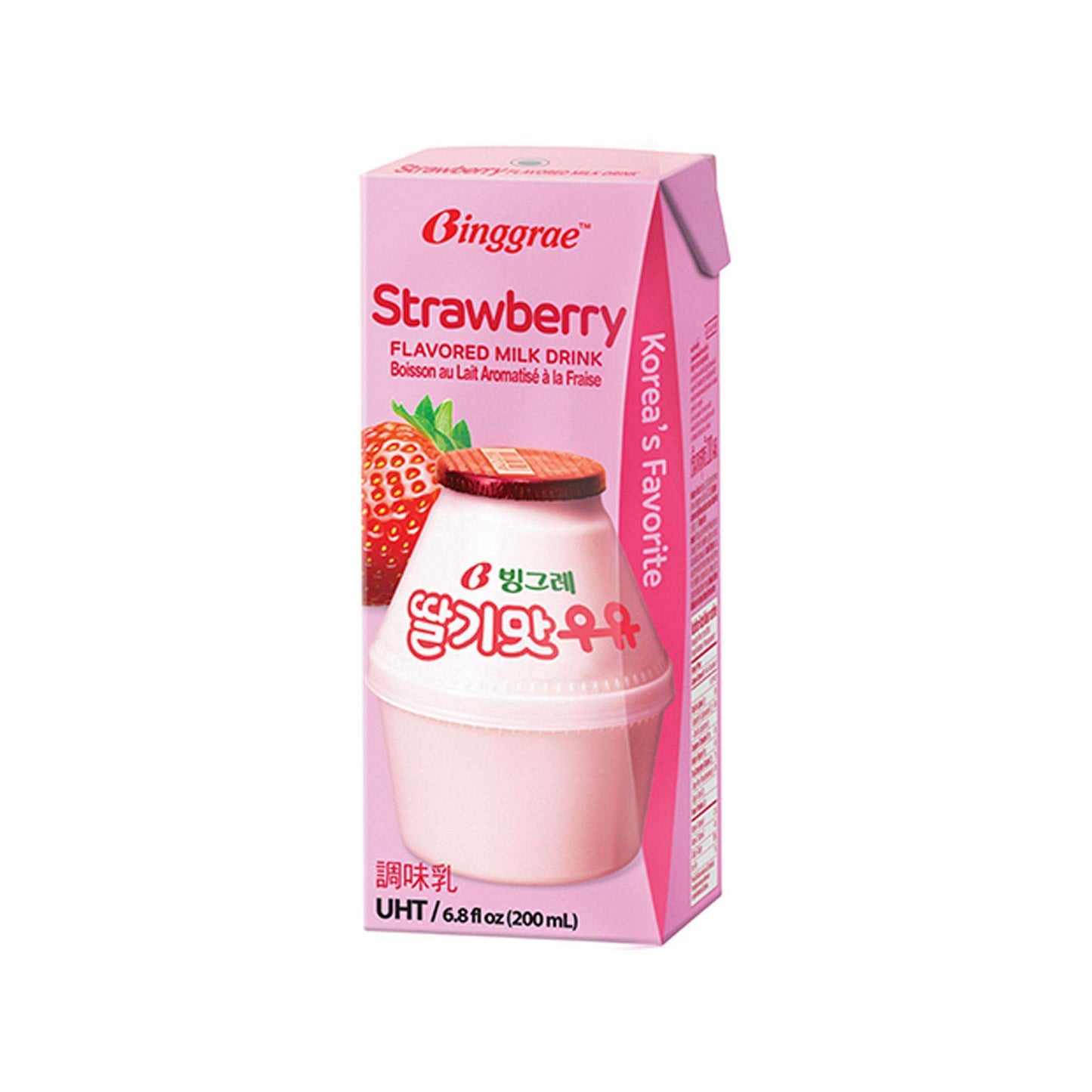 Binggrae strawberry flavoured milk drink korea’s favorite مشروب بينغري بنكهة الفراولة، مشروب الحليب المفضل في كوريا