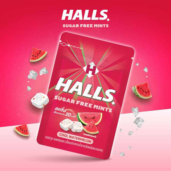 Halls suger free mints cool watermelon