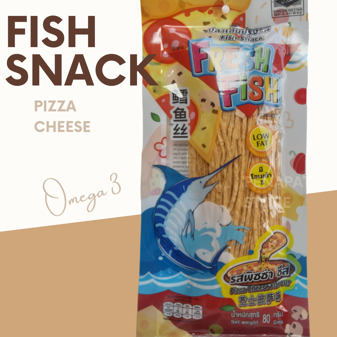 Fresh fish snack pizza cheese flavour