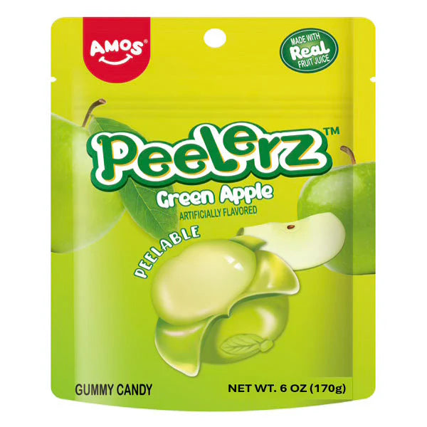 Amos Peelerz - Peelable green apple Gummy - 62g/Bag