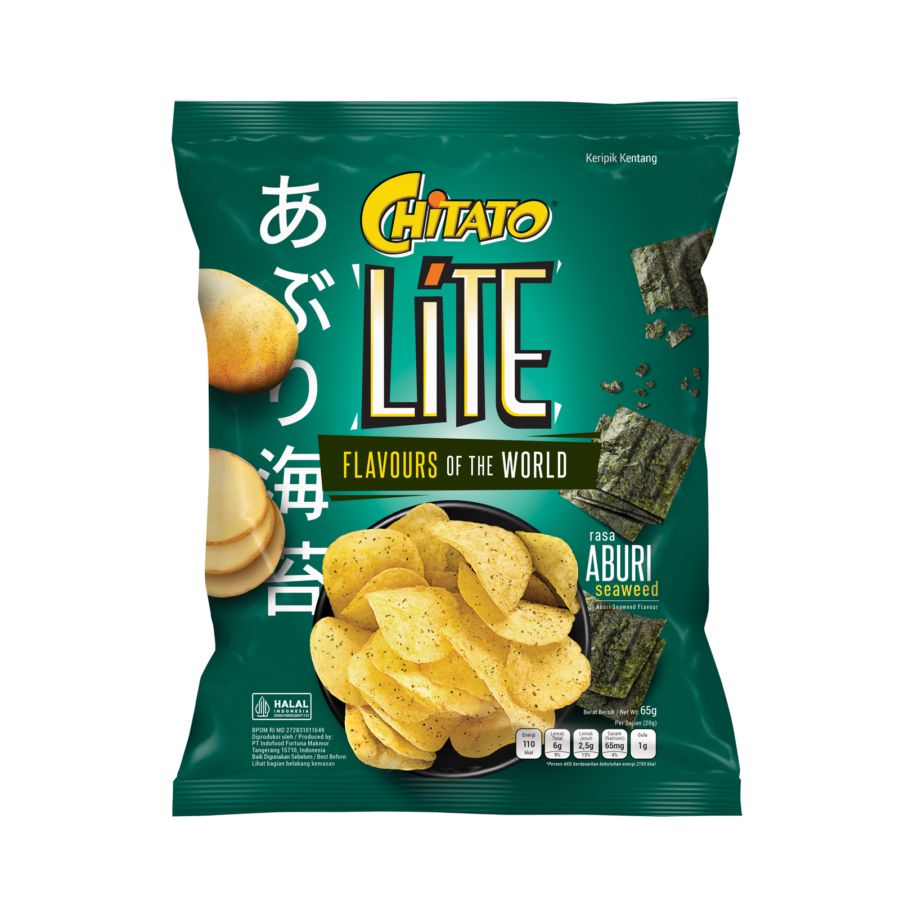 Chitato lite potato chips aburi seaweed شيتاتو لايت رقائق البطاطس أبوري الأعشاب البحرية