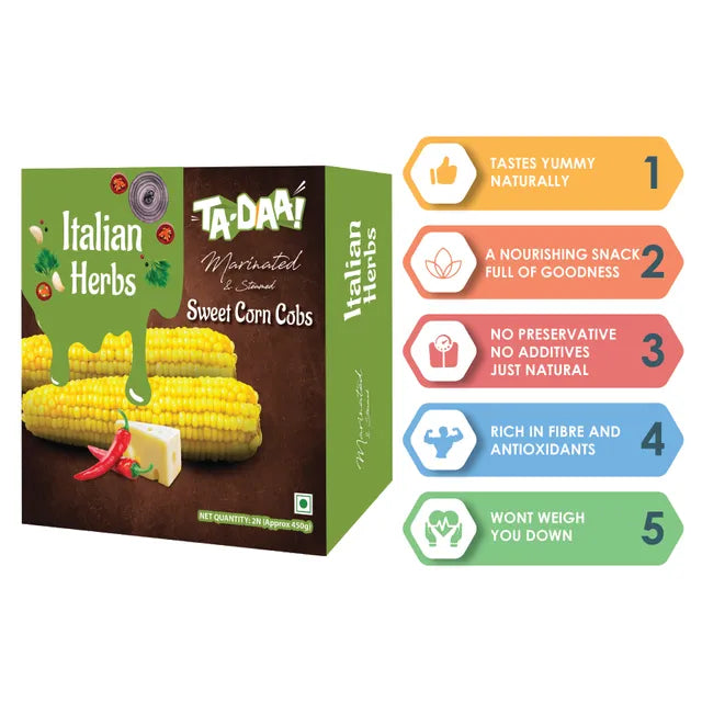 وجبة خفيفة من أكواز الذرة الحلوة بالأعشاب الإيطالية