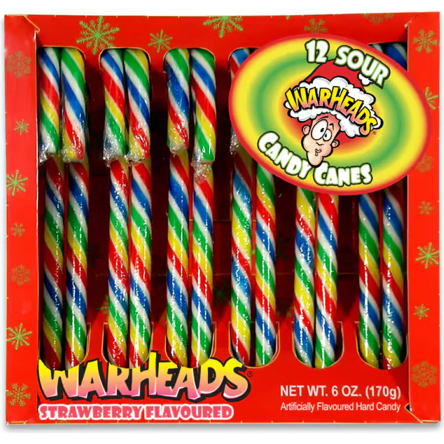 Warheads candy canes strawberry