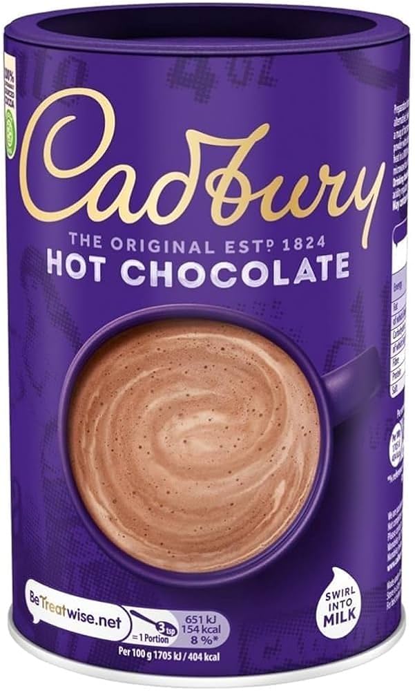 Cadbury drinking hot chocolate