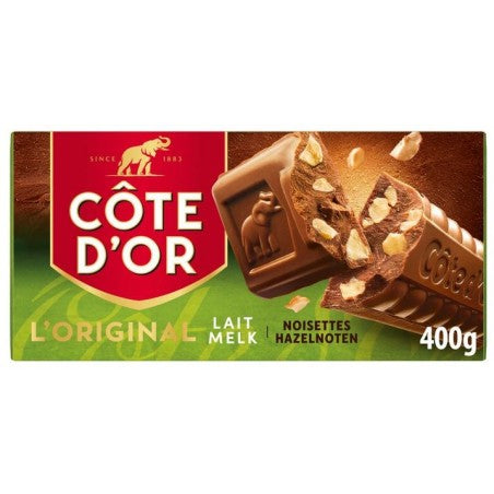 CÔTE D'OR original milk chocolate and hazelnut 400g