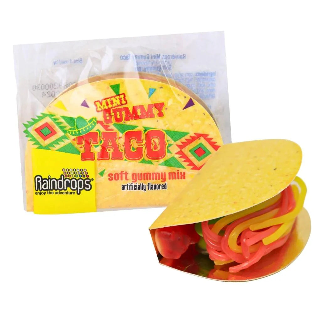 Raindrops mini gummies taco