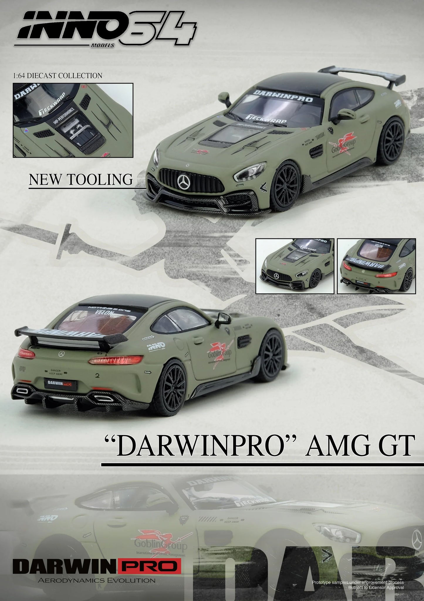 Mercedes AMG GT Darwin Pro Inno64 1/64 scale