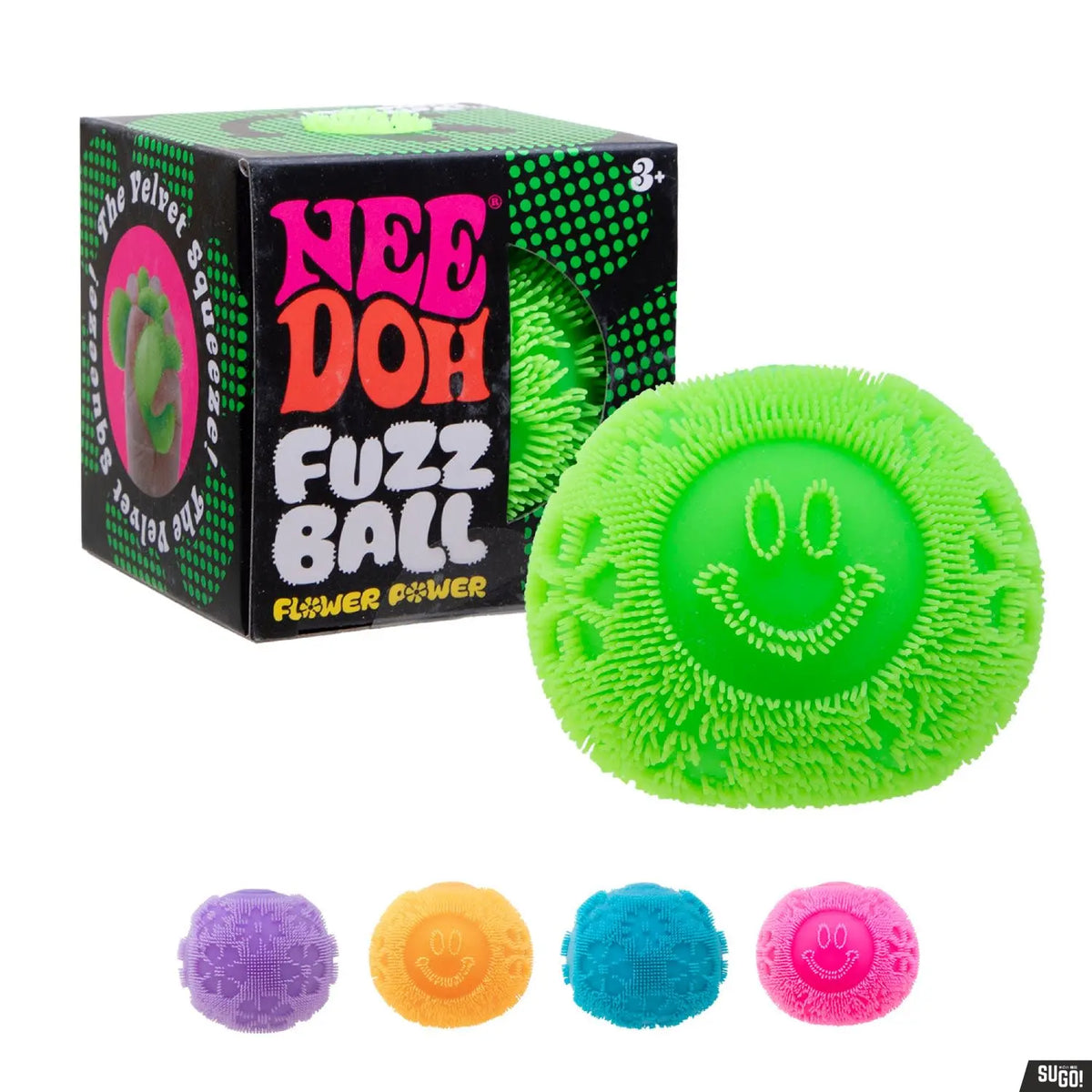 Needoh squeeze toys fuzzball flower squishy