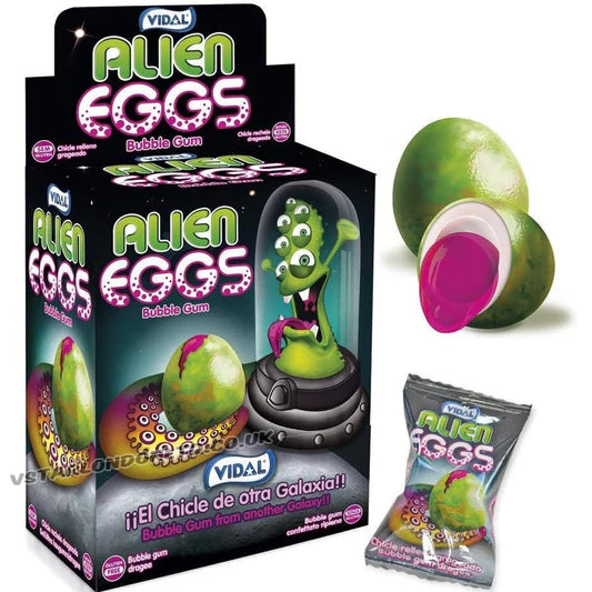 Vidal Alien Eggs Bubblegum with Liquid Centre